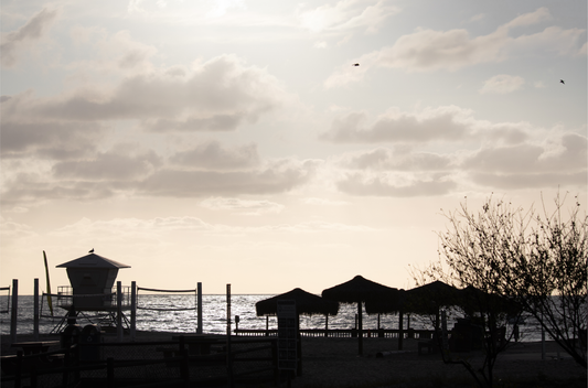 Fine Art photograph of Moonlight Beach at sunset
