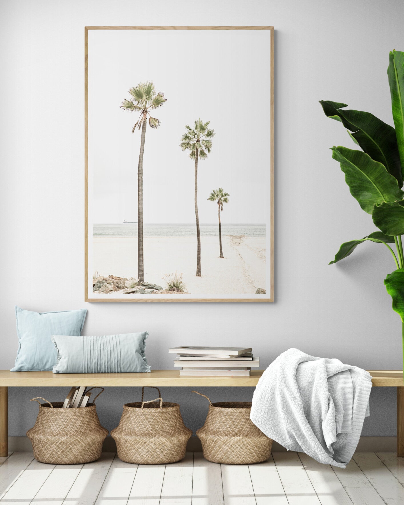 Coronado Island Palm Trees - San Diego California - Summer 2022 modern coastal beach wall art print
