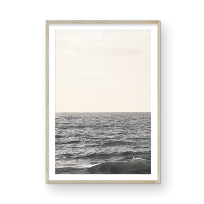 Framed Fine Art photograph of waves at Moonlight  Beach
