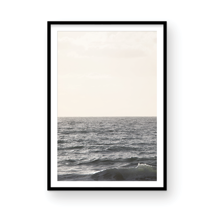 Framed Fine Art photograph of waves at Moonlight  Beach