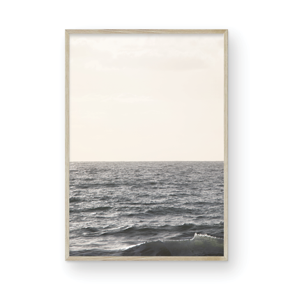 Framed Fine Art photograph of waves at Moonlight  Beach