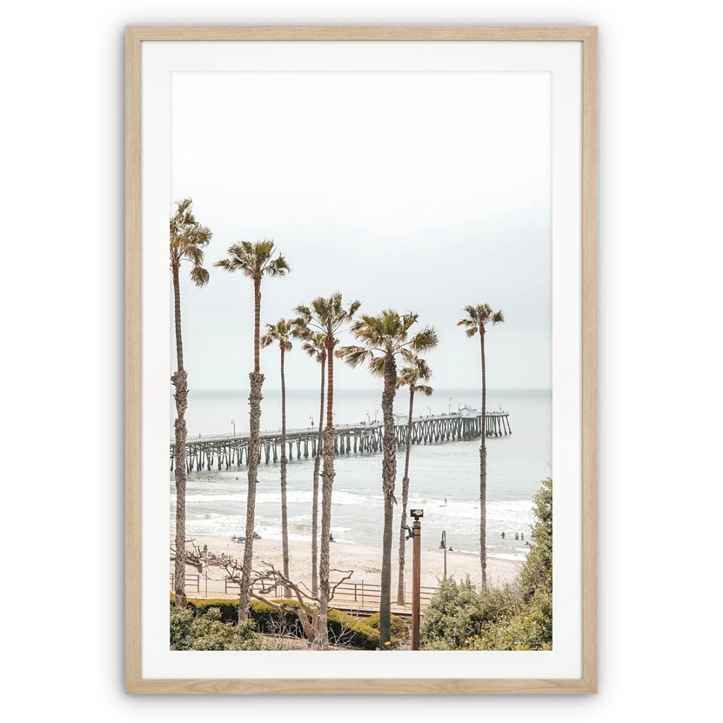 Framed artistic photo of the San Clemente Pier.