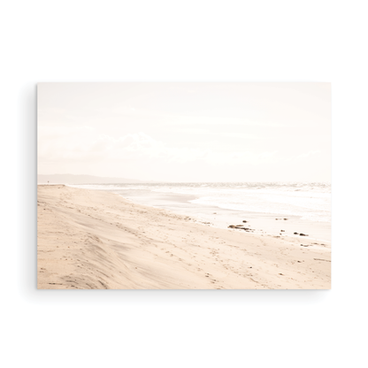 Fine art photograph of beige sand and white waves at Solana Beach