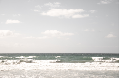 Fine art photograph of green blue ocean waves at Solana Beach
