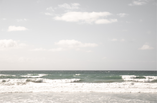 Fine art photograph of green blue ocean waves at Solana Beach