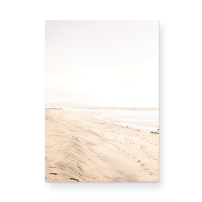 Fine art photograph of beige sand and white waves at Solana Beach