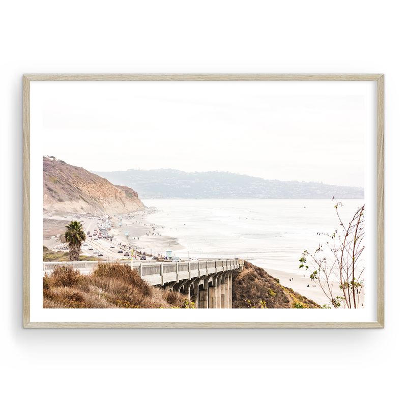 Framed artistic photo of Torrey Pines Beach