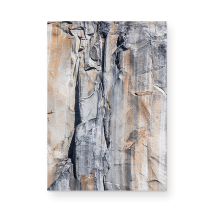 Fine art Yosemite Valley vertical  landscape print by Southern California photographer Kim Dybczak of Salt Creek Prints, featuring a multi colored granite cliff side. 