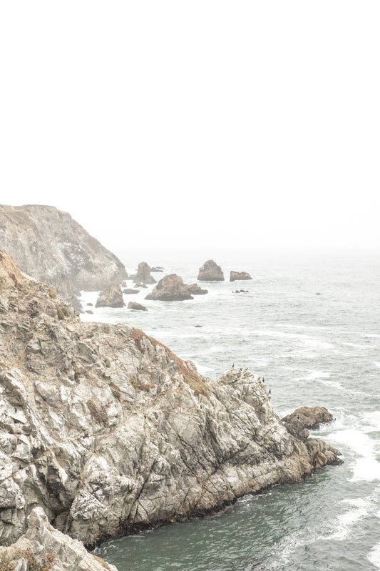 Photography by Salt Creek Prints of: Bodega Head 7724, Rugged serene coastline of Bodega Head, Bodega Bay, California