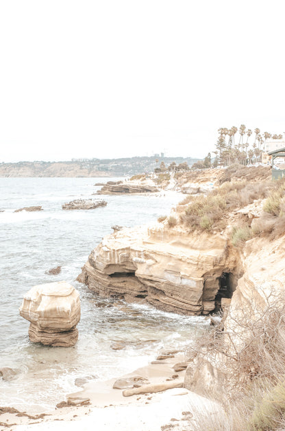 Photography by Kim Dybczak of: This is a vertical photograph of La Jolla Cove in California. 