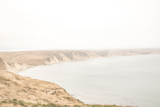 Photography by Salt Creek Prints of: Drakes Bay 7270, The rolling hills of Point Reyes above Drakes Bay, California.
